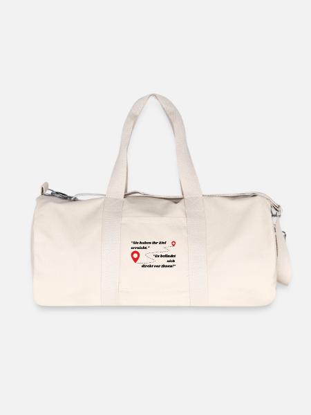 Pfad der Entdeckung: Lerne Neues kennen!  - Recycelte Canvas-Sporttasche von Stanley/Stella - Naturweiß