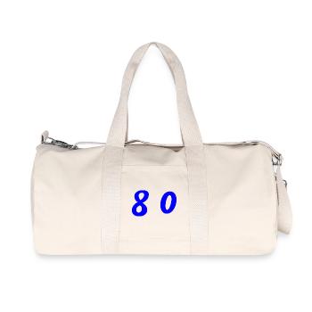 80. 80 JAHRE. 80. JUBILÄUM. 80-JAHRES-JUBILÄUM. - Recycelte Canvas-Sporttasche von Stanley/Stella - Naturweiß - Vorne