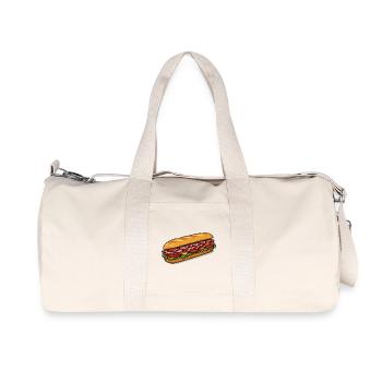 Motif de hot-dog de dessin animé - Sac de sport en toile recyclée Stanley/Stella - blanc naturel - Devant