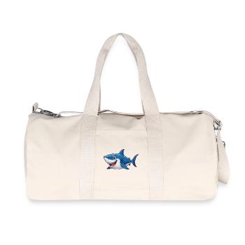 Hai Comic  - Recycelte Canvas-Sporttasche von Stanley/Stella - Naturweiß - Vorne