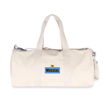 La typographie du Messie Bleu - Sac de sport en toile recyclée Stanley/Stella - blanc naturel - Devant