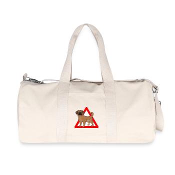 Puggle beagle carlin - Sac de sport en toile recyclée Stanley/Stella - blanc naturel - Devant