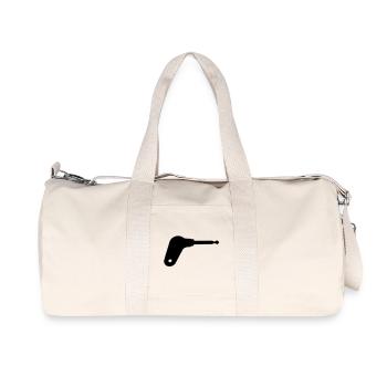 Oldtimer Trecker Zündschlüssel - Recycelte Canvas-Sporttasche von Stanley/Stella - Naturweiß - Vorne
