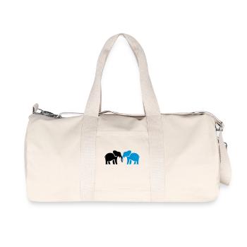 elefanten_2 - Recycelte Canvas-Sporttasche von Stanley/Stella - Naturweiß - Vorne