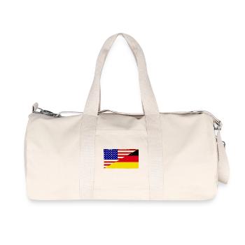 Germany and USA Vintage Flag - Recycled Canvas Sports Bag by Stanley/Stella - natural - Front