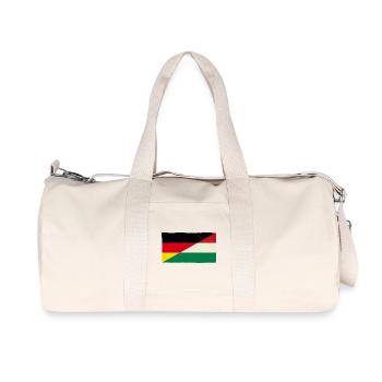 Germany and Hungary Vintage Flag - Recycled Canvas Sports Bag by Stanley/Stella - natural - Front