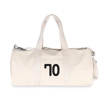 70 ANS. 70e ANNIVERSAIRE. ANNIVERSAIRE 70 ANS. 70 - Sac de sport en toile recyclée Stanley/Stella - blanc naturel - Devant