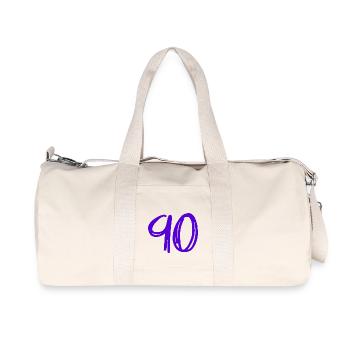 90 ANS. 90e ANNIVERSAIRE. ANNIVERSAIRE 90 ANS. 90 - Sac de sport en toile recyclée Stanley/Stella - blanc naturel - Devant