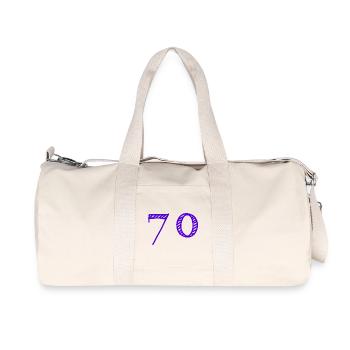 70 YEARS. 70TH ANNIVERSARY. BIRTHDAY 70 YEARS. 70 - Recycled Canvas Sports Bag by Stanley/Stella - natural - Front