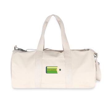 Écolier - Stylo vert - Motif pour les débutants - Sac de sport en toile recyclée Stanley/Stella - blanc naturel - Devant