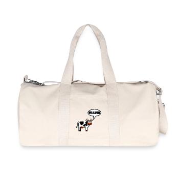 Cow Hello Morning Hello Good Day Servus Moin - Recycled Canvas Sports Bag by Stanley/Stella - natural - Front