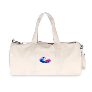 waves - Recycelte Canvas-Sporttasche von Stanley/Stella - Naturweiß - Vorne