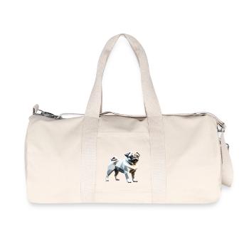 Pug - Pet Design - Recycled Canvas Sports Bag by Stanley/Stella - natural - Front