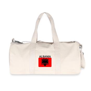 Albanien Flaggenkarten - Recycelte Canvas-Sporttasche von Stanley/Stella - Naturweiß - Vorne