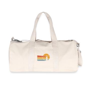 Phare Rétro Coucher de soleil - Sac de sport en toile recyclée Stanley/Stella - blanc naturel - Devant