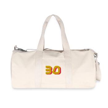 30. 30 YEARS. 30th ANNIVERSARY. 30 YEARS ANNIVERSARY. - Recycled Canvas Sports Bag by Stanley/Stella - natural - Front