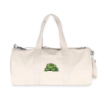 Grenouille cool avec les bras croisés dessin animé - Sac de sport en toile recyclée Stanley/Stella - blanc naturel - Devant
