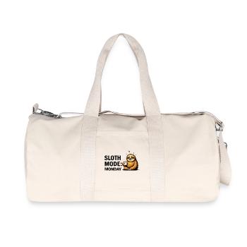 Sloth Mode Monday - Recycled Canvas Sports Bag by Stanley/Stella - natural - Front