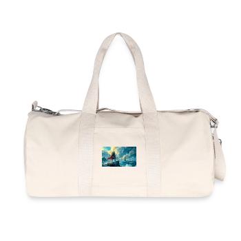 Beowulf Faces the Destiny Awaiting Him nordic saga - Recycled Canvas Sports Bag by Stanley/Stella - natural - Front