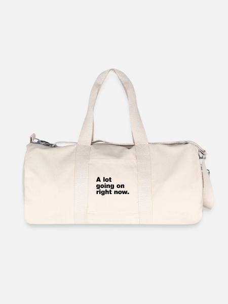 Im Moment passiert eine Menge - Recycelte Canvas-Sporttasche von Stanley/Stella - Naturweiß