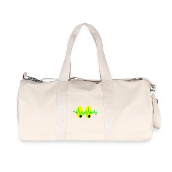 Pulsierende Augen Elektro Muster - Recycelte Canvas-Sporttasche von Stanley/Stella - Naturweiß - Vorne
