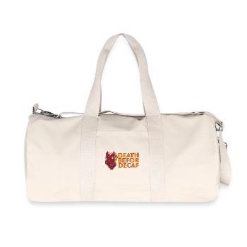 Death before Decaf: Flames Skull - Recycled Canvas Sports Bag by Stanley/Stella - natural - Front