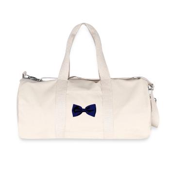 noeud pap - Sac de sport en toile recyclée Stanley/Stella - blanc naturel - Devant