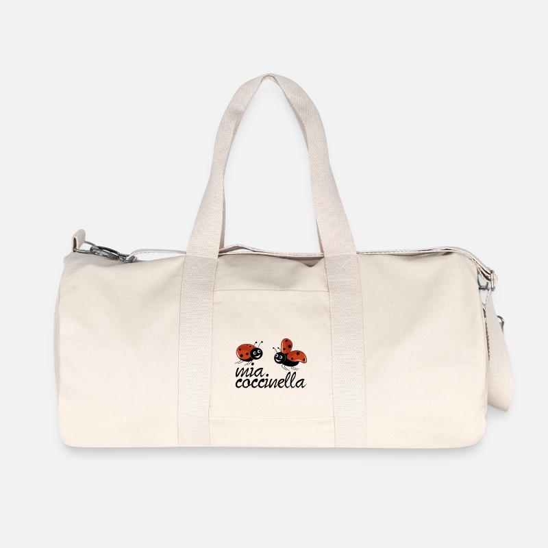 Marienkäfer mit meinem Text Marienkäfer - Recycelte Canvas-Sporttasche von Stanley/Stella - Naturweiß