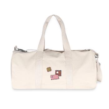 rapiéçage suture aiguille à coudre Patchwork étoiles - Sac de sport en toile recyclée Stanley/Stella - blanc naturel - Devant