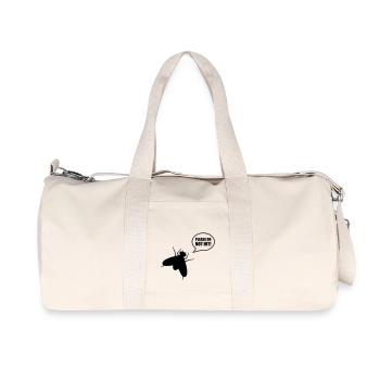 please_do_not_hit - Recycelte Canvas-Sporttasche von Stanley/Stella - Naturweiß - Vorne