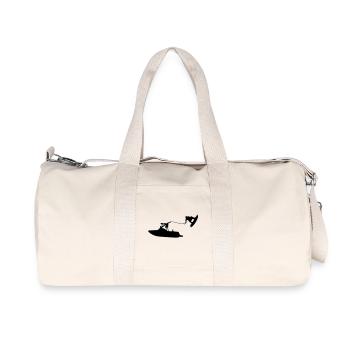 wakeboat_1 - Sac de sport en toile recyclée Stanley/Stella - blanc naturel - Devant