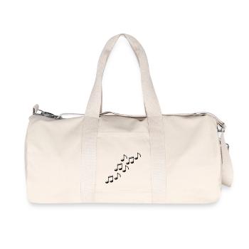 musiknoten_f1 - Recycelte Canvas-Sporttasche von Stanley/Stella - Naturweiß - Vorne