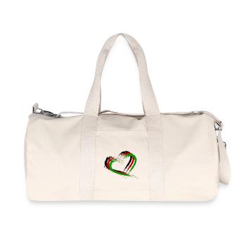 Brosse de coeur Afghanistan drapeau drapeau Nouveau - Sac de sport en toile recyclée Stanley/Stella - blanc naturel - Devant
