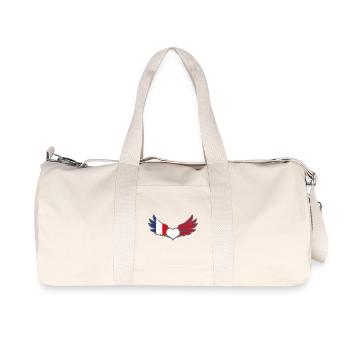 Drapeaux Français et Marocain France Maroc II - Sac de sport en toile recyclée Stanley/Stella - blanc naturel - Devant