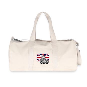Speedway - Union Jack - Recycelte Canvas-Sporttasche von Stanley/Stella - Naturweiß - Vorne