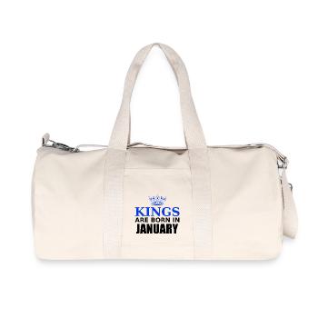 kings are born in january - Recycled Canvas Sports Bag by Stanley/Stella - natural - Front