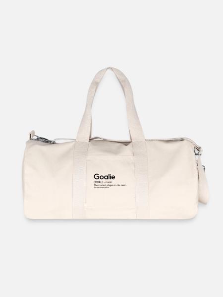 Goalie The craziest player on the team - Recycled Canvas Sports Bag by Stanley/Stella - natural