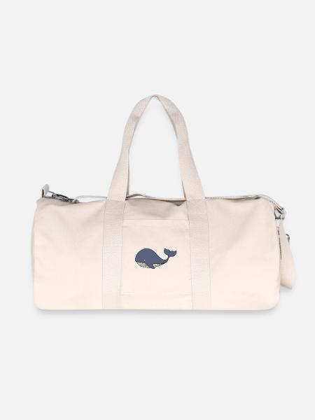 Wal Blauwal Kinder - Recycelte Canvas-Sporttasche von Stanley/Stella - Naturweiß
