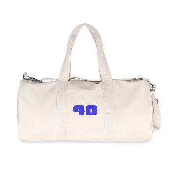 40. 40 YEARS. 40th ANNIVERSARY. BIRTHDAY 40 YEARS. - Recycled Canvas Sports Bag by Stanley/Stella - natural - Front