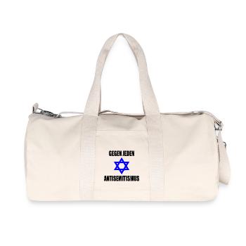 Gegen jeden antisemitismus - Recycelte Canvas-Sporttasche von Stanley/Stella - Naturweiß - Vorne