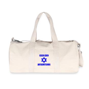 Gegen jeden antisemitismus - Recycelte Canvas-Sporttasche von Stanley/Stella - Naturweiß - Vorne