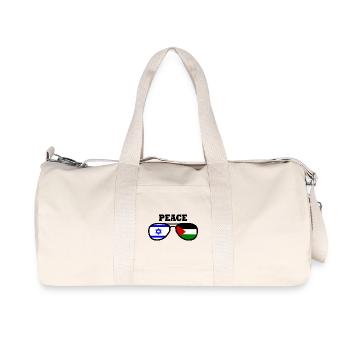 Peace for free palestine israel - Sac de sport en toile recyclée Stanley/Stella - blanc naturel - Devant