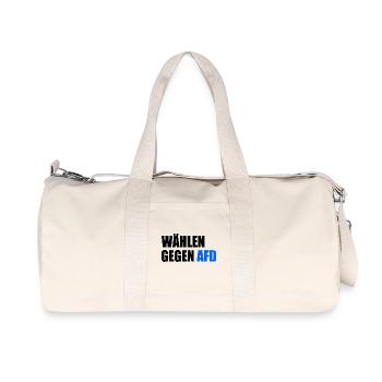 Wählen gegen afd - Recycelte Canvas-Sporttasche von Stanley/Stella - Naturweiß - Vorne
