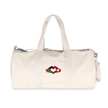 Kenia Schweiz Hände Herzform - Recycelte Canvas-Sporttasche von Stanley/Stella - Naturweiß - Vorne