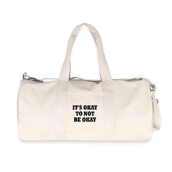 it's okay to not be okay - Recycled Canvas Sports Bag by Stanley/Stella - natural - Front