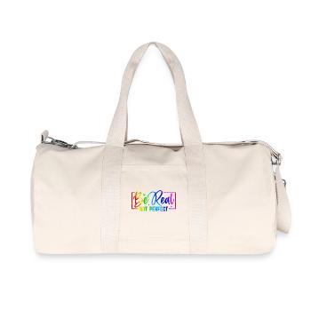 Être original vectorielle design symbole rétro citation étiquette - Sac de sport en toile recyclée Stanley/Stella - blanc naturel - Devant