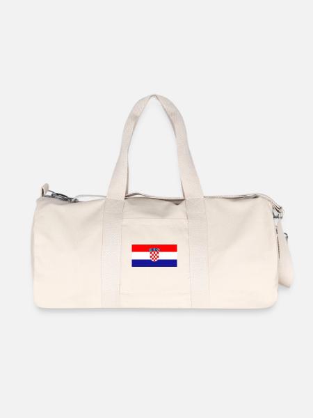 Kroatien - Recycelte Canvas-Sporttasche von Stanley/Stella - Naturweiß