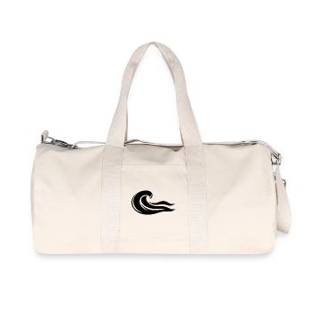 Erlebe die Kraft der Welle! - Recycelte Canvas-Sporttasche von Stanley/Stella - Naturweiß - Vorne