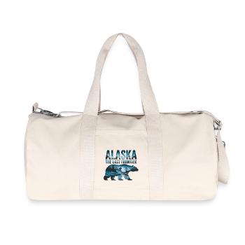 Alaska Last Frontier für einen Wanderer und - Recycelte Canvas-Sporttasche von Stanley/Stella - Naturweiß - Vorne
