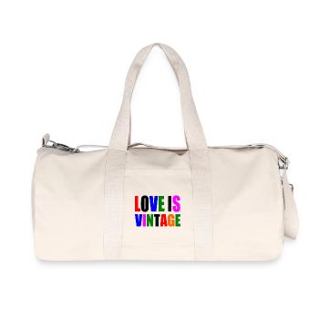 Love is vintage - Recycled Canvas Sports Bag by Stanley/Stella - natural - Front